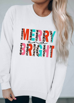 MERRY AND BRIGHT Graphic Sweatshirt - MimiStylez