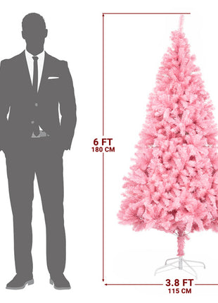6FT Pink Lush Christmas Tree