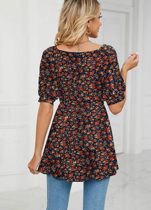 V-Neck Babydoll Blouse - MimiStylez