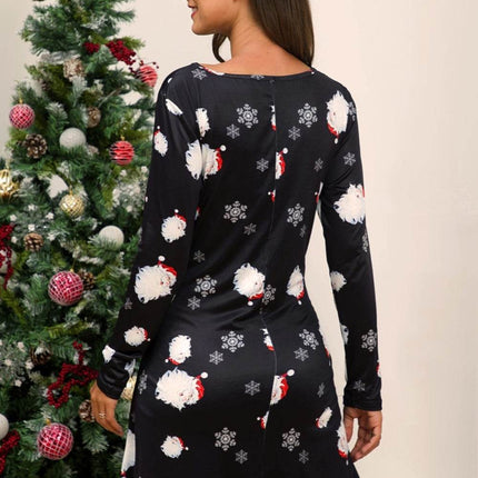 Full Size Christmas Long Sleeve Dress - MimiStylez