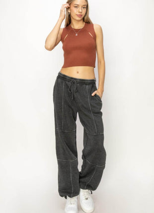 HYFVE Stitched Design Drawstring Sweatpants - MimiStylez