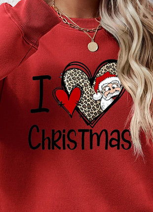 CHRISTMAS Graphic Round Neck Sweatshirt - MimiStylez