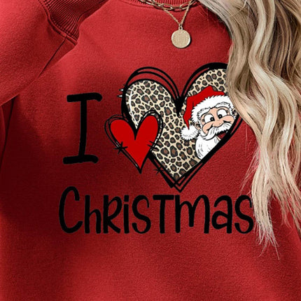 CHRISTMAS Graphic Round Neck Sweatshirt - MimiStylez