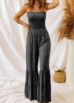 Floral Spaghetti Strap Wide Leg Jumpsuit - MimiStylez