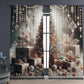 2PCs Christmas Curtain 3D Printing Curtain