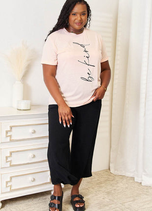 Simply Love BE KIND Graphic Round Neck T-Shirt - MimiStylez