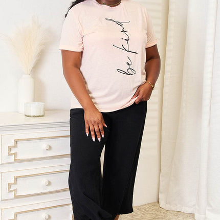 Simply Love BE KIND Graphic Round Neck T-Shirt - MimiStylez