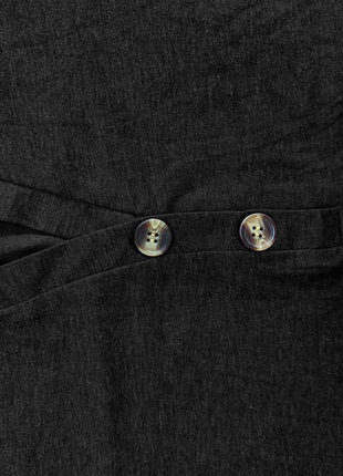 Full Size Notched Long Sleeve T-Shirt - MimiStylez