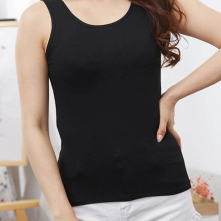 Full Size Scoop Neck Wide Strap Tank Plus Size - MimiStylez