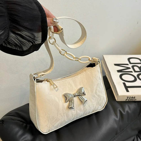 Bow PU Leather Shoulder Bag - MimiStylez