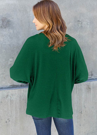 Double Take Full Size Round Neck Long Sleeve T-Shirt - MimiStylez