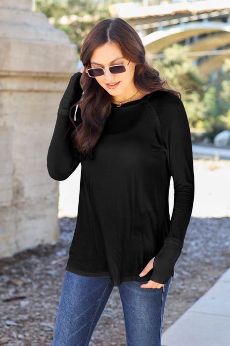 Basic Bae Full Size Round Neck Long Sleeve T-Shirt - MimiStylez