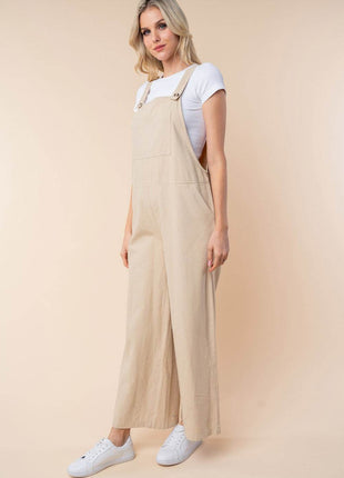 White Birch Sleeveless Wide Leg Jumpsuit - MimiStylez