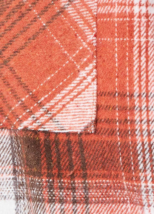 Double Take Plaid Collared Neck Long Sleeve Shirt - MimiStylez