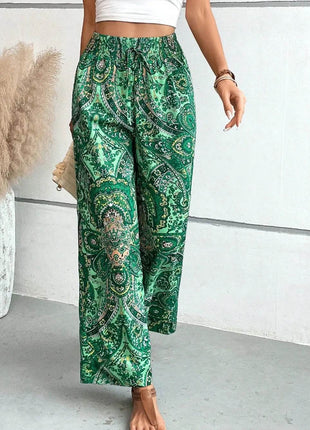 Printed Wide Leg Pants - MimiStylez