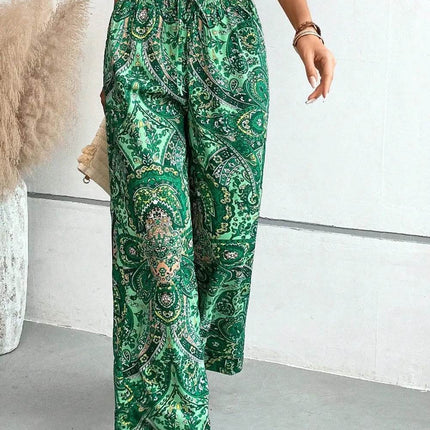 Printed Wide Leg Pants - MimiStylez