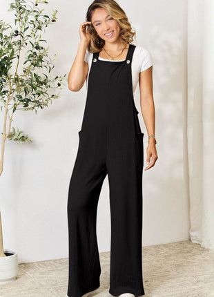 Double Take Full Size Wide Strap Overall with Pockets - MimiStylez