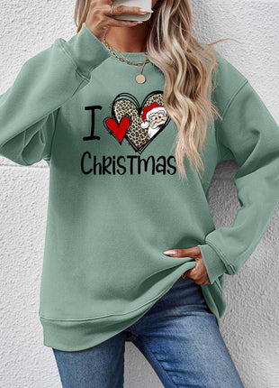 CHRISTMAS Graphic Round Neck Sweatshirt - MimiStylez