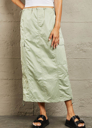 HYFVE Just In Time High Waisted Cargo Midi Skirt - MimiStylez