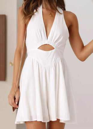 Cutout Halter Neck Mini Dress - MimiStylez