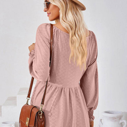 V-Neck Lantern Sleeve Blouse - MimiStylez