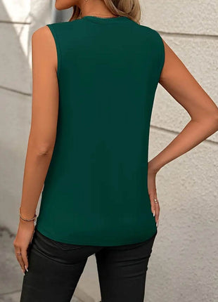 Round Neck Sleeveless Tank - MimiStylez