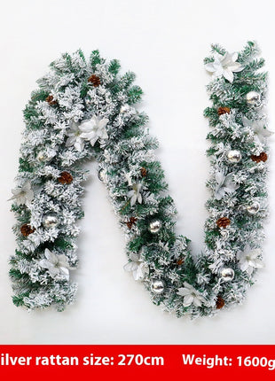 8FT Flocked Christmas Garland