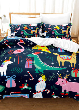 Christmas Digital Printed Duvet Bedding Set