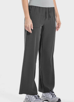 Drawstring Pocketed Active Pants - MimiStylez