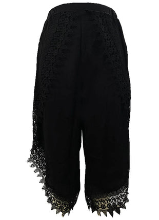 Full Size Lace Detail Wide Leg Pants Plus Size - MimiStylez