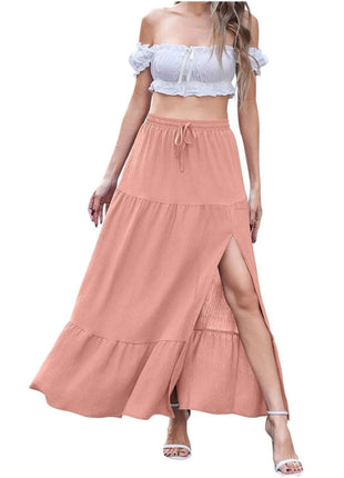 Full Size Slit Maxi Skirt Plus Size - MimiStylez