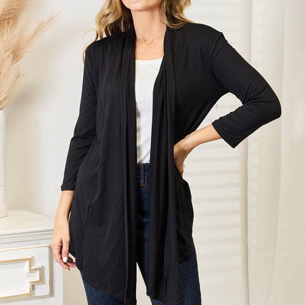 Culture Code Full Size Open Front Cardigan - MimiStylez