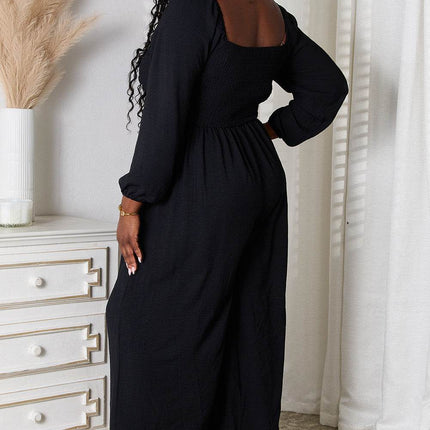 Double Take Square Neck Jumpsuit with Pockets - MimiStylez