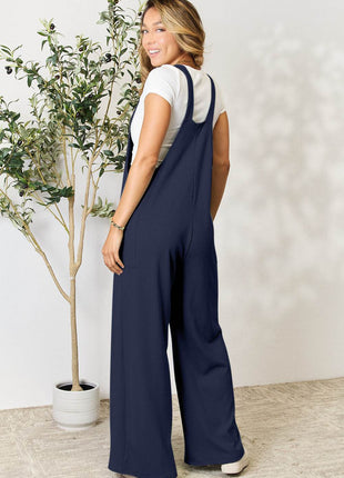 Double Take Full Size Wide Strap Overall with Pockets - MimiStylez