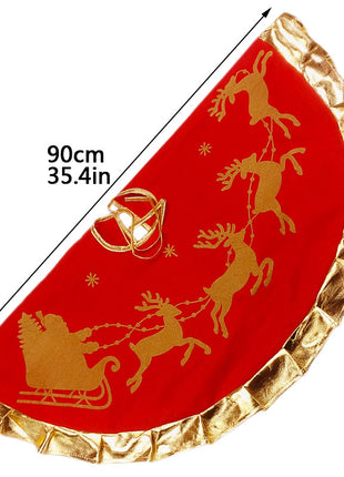 Christmas Decorations Christmas Tree Skirt Deer Carriage Tree Skirt