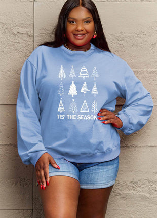 Simply Love Full Size Christmas Tree Graphic Sweatshirt - MimiStylez