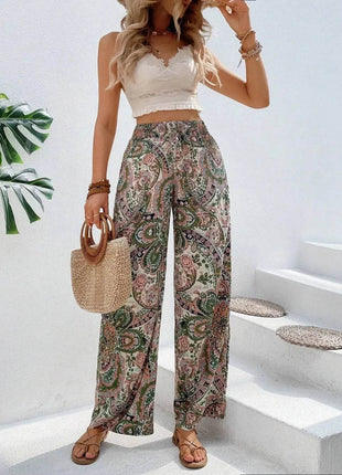 Printed Wide Leg Pants - MimiStylez