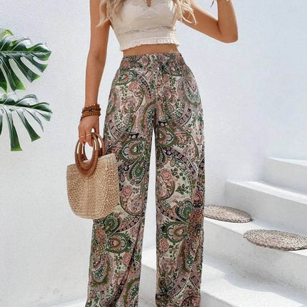 Printed Wide Leg Pants - MimiStylez