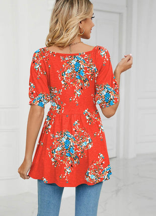 V-Neck Babydoll Blouse - MimiStylez