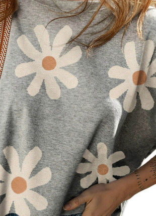 Flower Round Neck Half Sleeve T-Shirt - MimiStylez