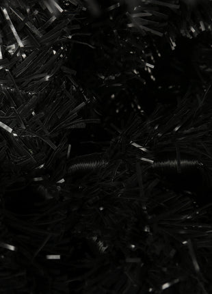 7.5 Ft. Black Pencil Christmas Tree With Collapsible Metal Stand