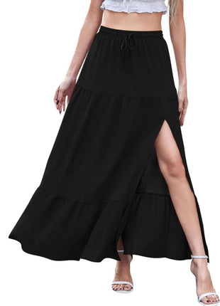 Full Size Slit Maxi Skirt Plus Size - MimiStylez