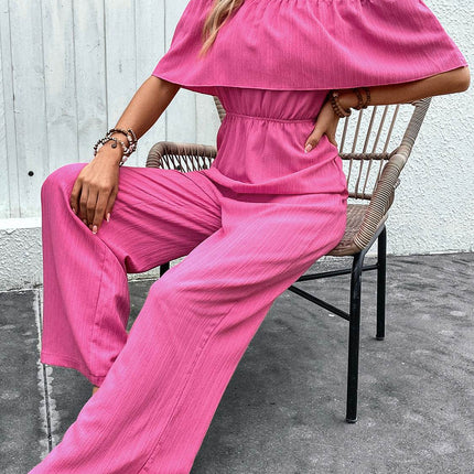 Off-Shoulder Wide Leg Jumpsuit - MimiStylez