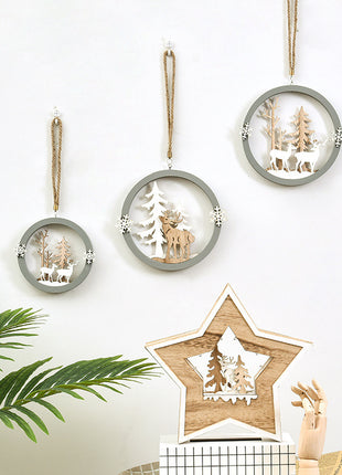 Hemp rope elk pendant