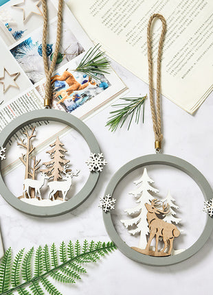 Hemp rope elk pendant