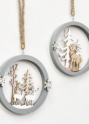 Hemp rope elk pendant