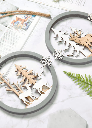 Hemp rope elk pendant