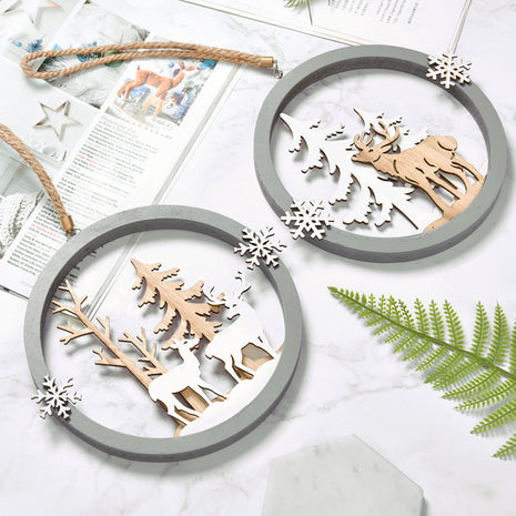 Hemp rope elk pendant