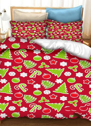 Christmas Printed Polyester Duvet Set