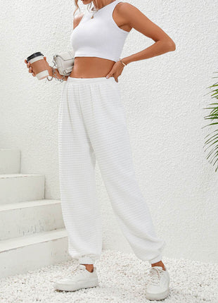 Textured Pull-On Joggers - MimiStylez